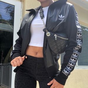 Adidas leather jacket